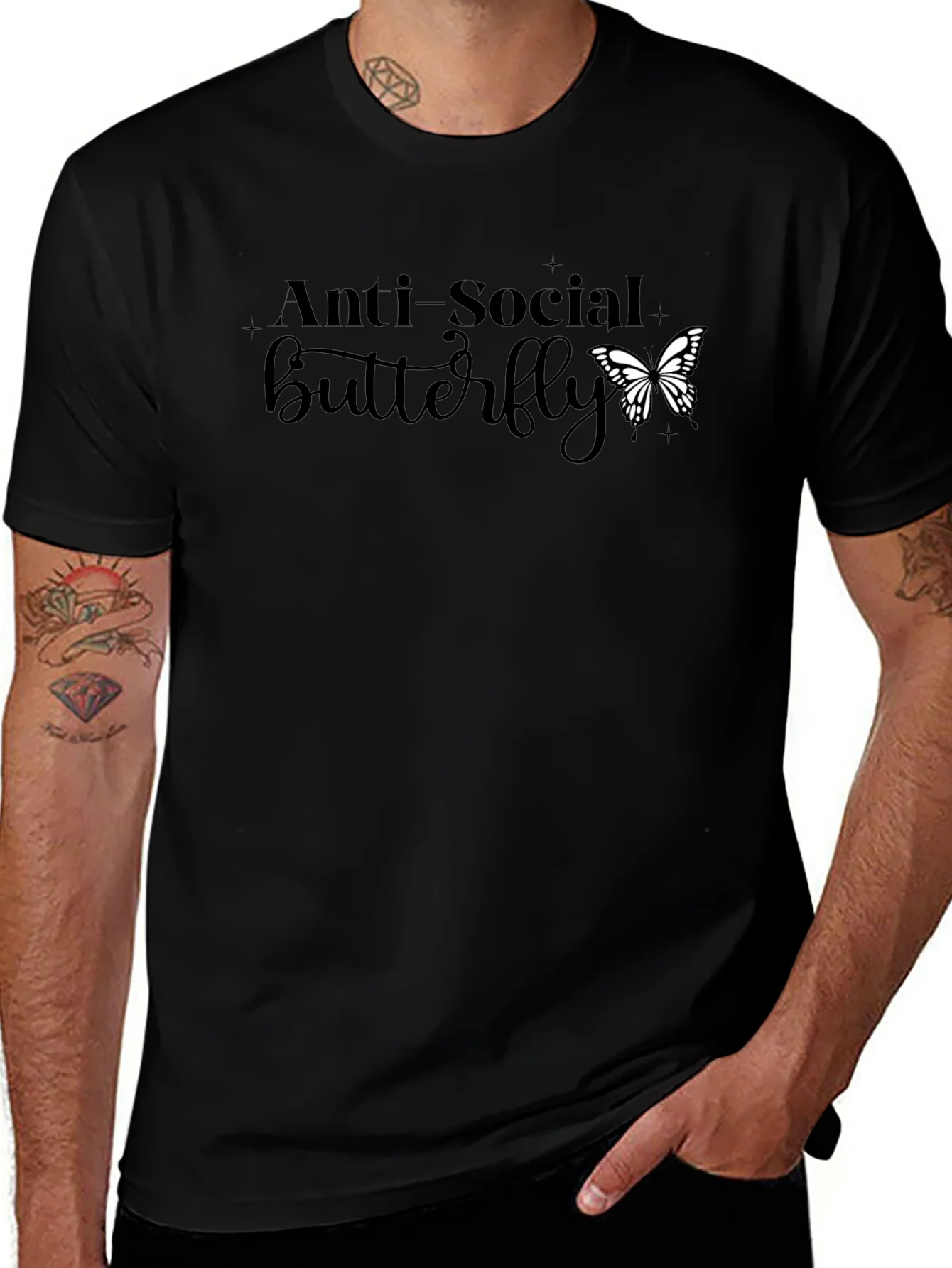 Anti-Social Butterfly Graphic Tee