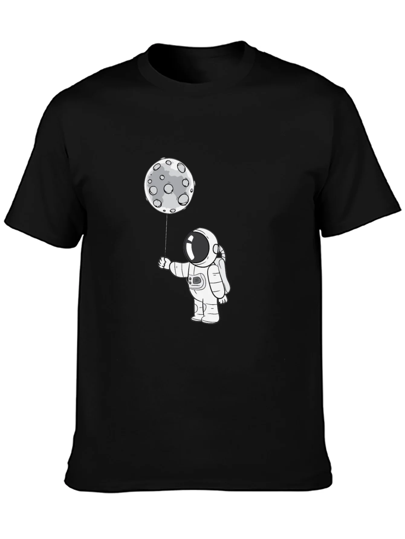 Astronaut Moon Balloon Graphic T-Shirt